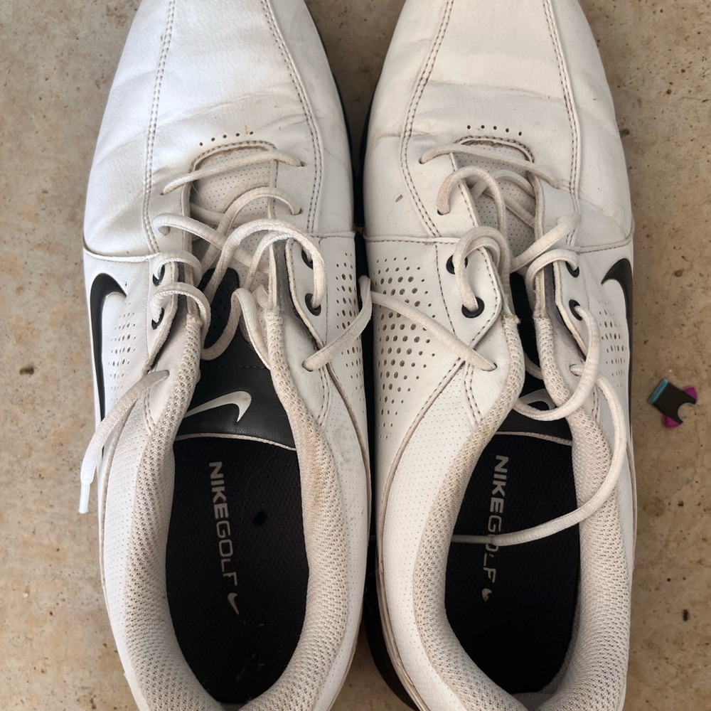 Nike Golf Men's White and Black Athletic Shoes